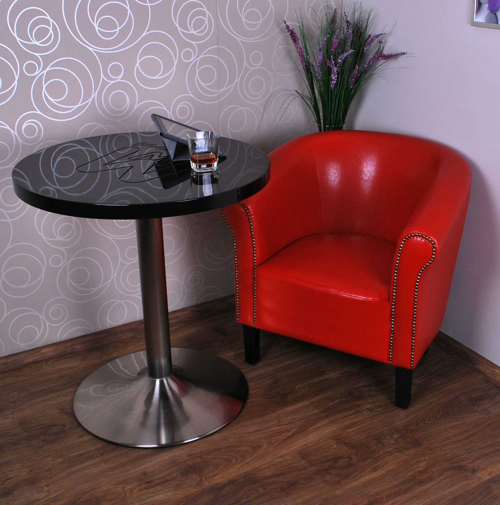 petit fauteuil crapaud rouge, siège salon